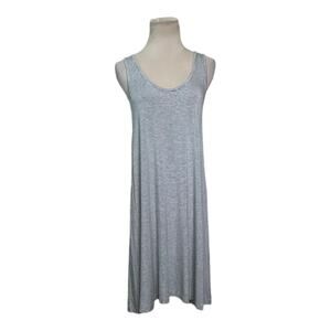 Workshop gray stripes sleeveless rayon mini dress size small